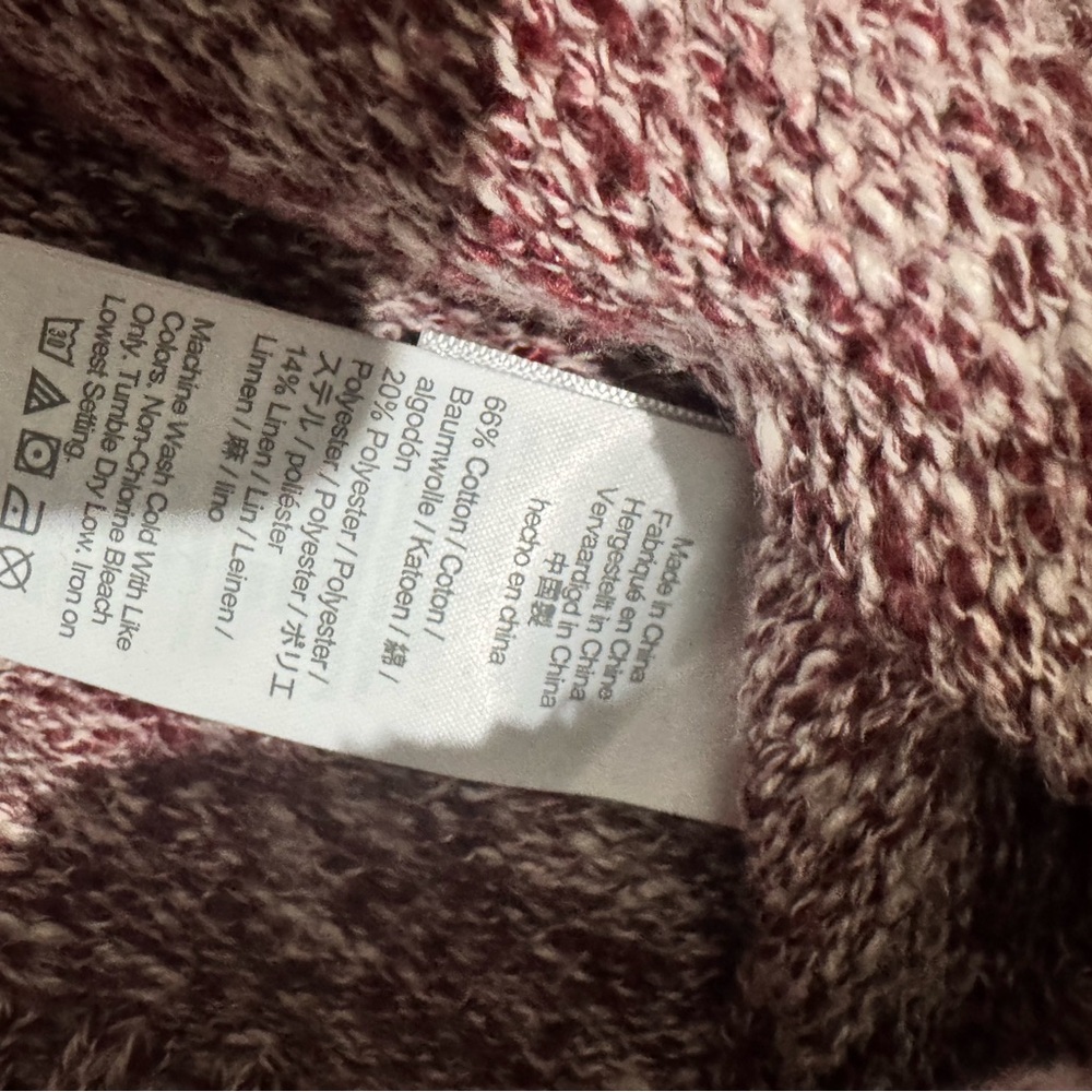 J. Crew Women’s Puff Sleeve Pullover Knit Sweater Cotton  Linen Blend Medium Red - Picture 7 of 8